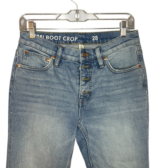 J.Crew Demi Boot Crop Jeans Button Fly Blue size 28 - Picture 5 of 11